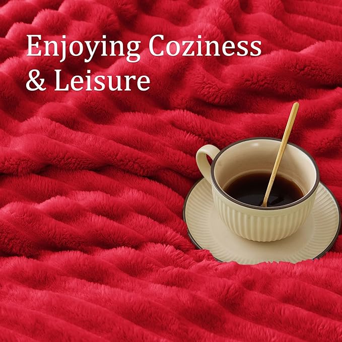 BEDELITE Fleece Throw Blanket for Couch, 300GSM Soft & Warm Fluffy Queen Blanket - Image 5