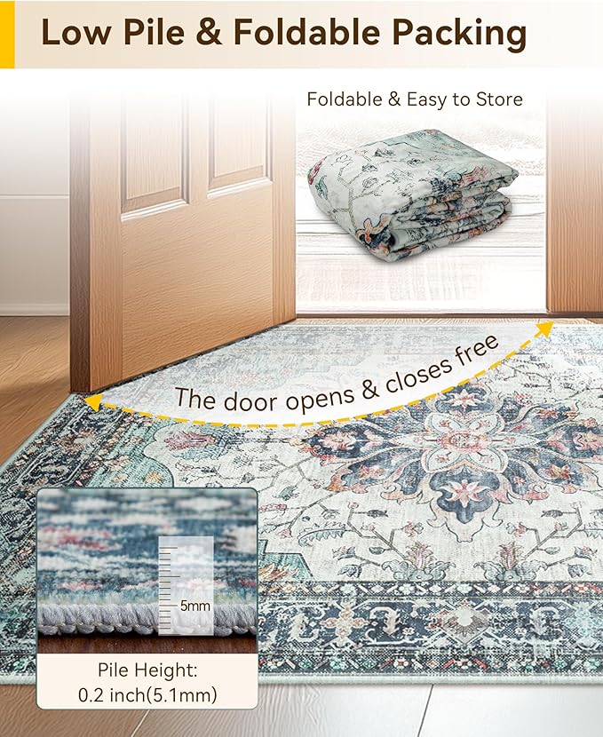 Area Rugs 2'x10' Runner Rug Non Slip Washable - Image 6