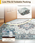 RELEANY Area Rugs 2'x5' Runner Rug Non Slip Washable - Image 6