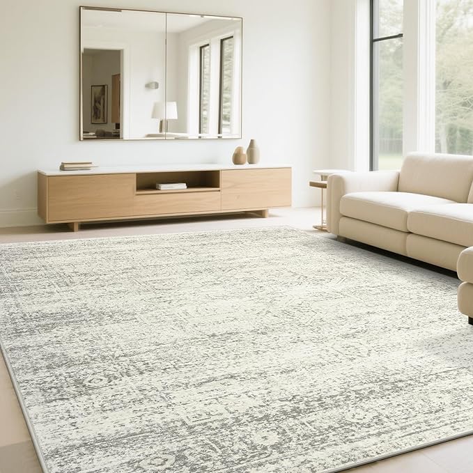 Washable Rugs 6x9 Area Rugs for Living Room, Dining Room- Large Ultra Soft Faux by Srugn