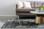 Unique Loom Sofia Collection Area Rug - Casino (2' 2" x 3' 1" Rectangle, Black/ Ivory)