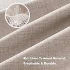MIULEE 100% Blackout Linen Curtains - Image 3