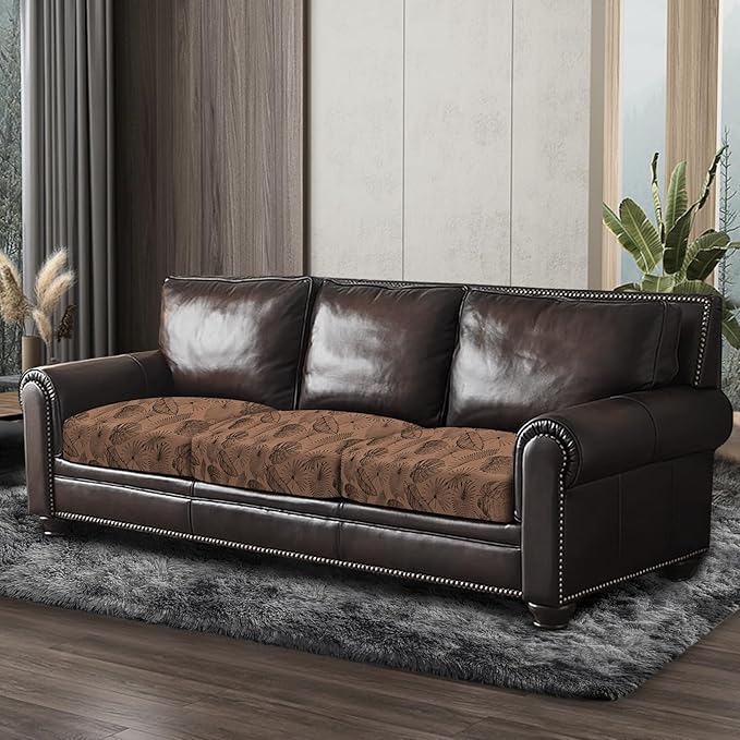 Leather Look Couch Cushion Covers Sofa Seat Slipcovers Sets Couches Furniture - Image 8