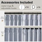 MIULEE Pinch Pleated Thick Linen Curtains 96 Inches Long 2 Panels - Image 8