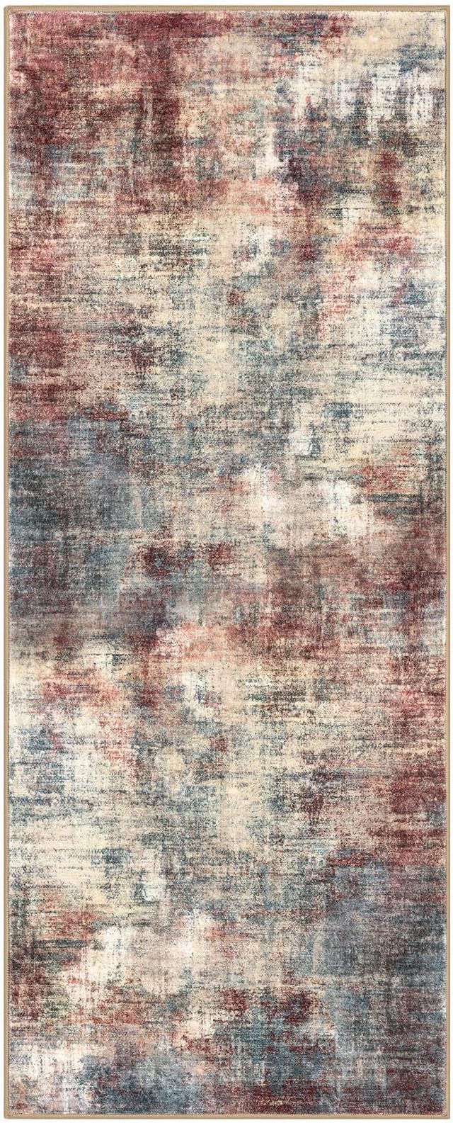 IOHOUZE Abstract Runner Rug 2x5 Ft Washable Runners - Image 9