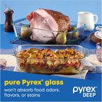 Pyrex Deep 3-Pack Glass Baking Dish Set (9"x13", 7"x11", 8"x8")
