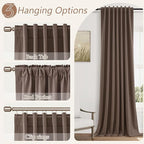 Guken 100% Blackout Curtains 120 Inch Length 2 Panels Set - Image 6