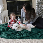 Bedsure GentleSoft Fleece Blanket Twin Size Emerald Green - Image 7
