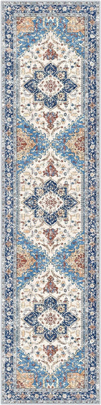 Yamaziot Washable Runner Rug, 2x8 Non-Slip Boho Vintage Hallway Rug - Image 2