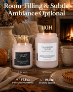 M&SENSE Cashmere Vanilla Fall Scented Candle for Home, Natural Soy 19.4 oz