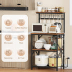 Furologee Kitchen Bakers Rack with Power Outlet, 22-Inch Microwave Stand