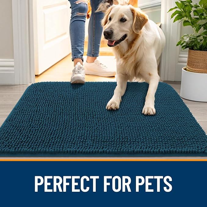 OLANLY Dog Door Mat for Muddy Paws 40x32, Absorbs Moisture and Dirt, Absorbent - Image 6