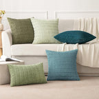 MIULEE Pack of 2 Corduroy Decorative Throw Pillow Covers 16x16 Inch Soft Boho - Image 3