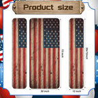 Chumia 3 Pcs American Flag Theme Picnic Table Cover with Bench Covers