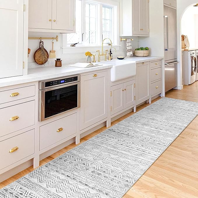Washable Moroccan 2'6"x12' Hallway Rug - Image 2