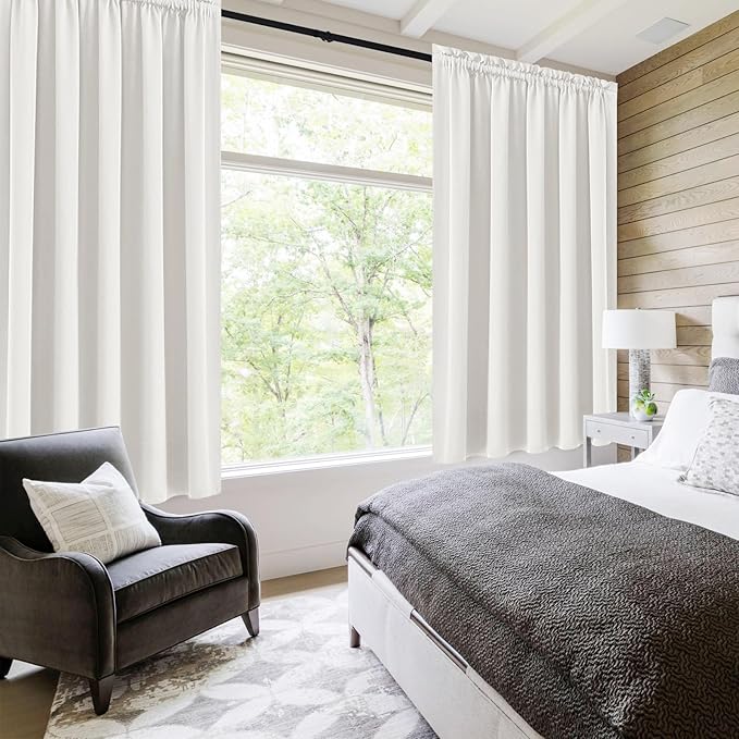 DWCN Short Ivory Blackout Curtains - Image 2