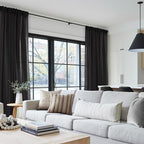 Black Linen Curtains 45 inches Long - Image 6