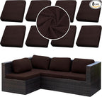 Outdoor Cushion Covers Set, Replacement by SUKAIKEQA