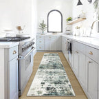 2'6''x8' Runner Rugs Washable Rug: Modern Abstract Hallway Runner Rug Indoor by GENTDRIZZ