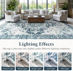 Rugflix 9x12 Area Rug for Living Room, Machine Washable Area Rugs - Image 6