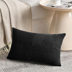 Fancy Homi 2 Packs Black Lumbar Decorative Throw Pillow Covers 14x22 Inch - Image 2
