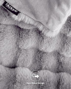 Ultra Soft Cozy Faux Fur Throw Blanket, Fuzzy Plush Thick Bubble Blanket - Image 7