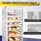 BIEAMA 20-Tier Sheet Pan Rack with Cover, NSF Full Size Aluminum Bun Rack