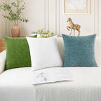 CaliTime Throw Pillow Covers Decorative 12 X 20 Inches Pack of 2 Cozy Chenille - Image 5