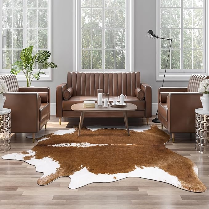 AROGAN Faux Cow Print Rug Large by AROGANAREARUG