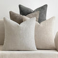 MIULEE Pack of 4 Couch Throw Pillow Covers 24x24 Inch Neutral Soft Decorative by MIULEE