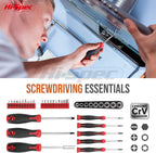 Hi-Spec Household Tool Kit - DIY Hand Tool Set with Toolbox for Home, Red