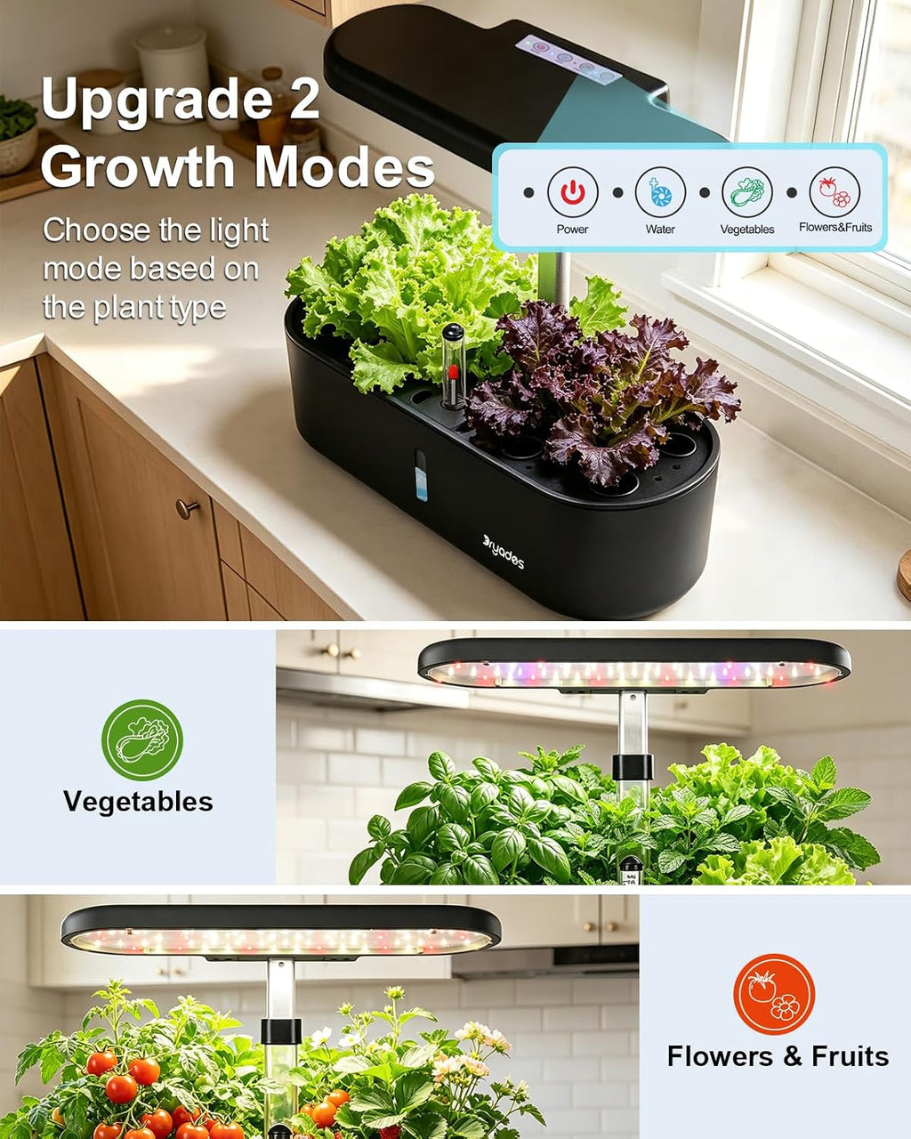 Hydroponics Growing System Indoor Garden: 12 Pods Hydroponic Planter