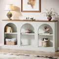 Tribesigns Console Table with Storage, 63" Long Arched Entryway Table