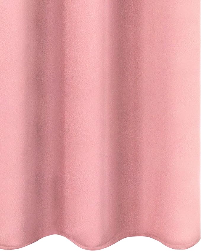 LEMOMO Pink Blackout Curtains/42 x 84 Inch/Set of Two Panels Grommet Bedroom - Image 8