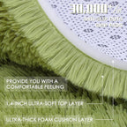 OLANLY Grass Green Round Rugs for Bedroom - Image 7