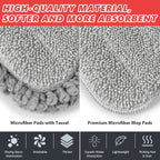 Hardwood Floor Mop & 3 Washable Pads for Cleaning Floors: Wet Dry Spray Mop