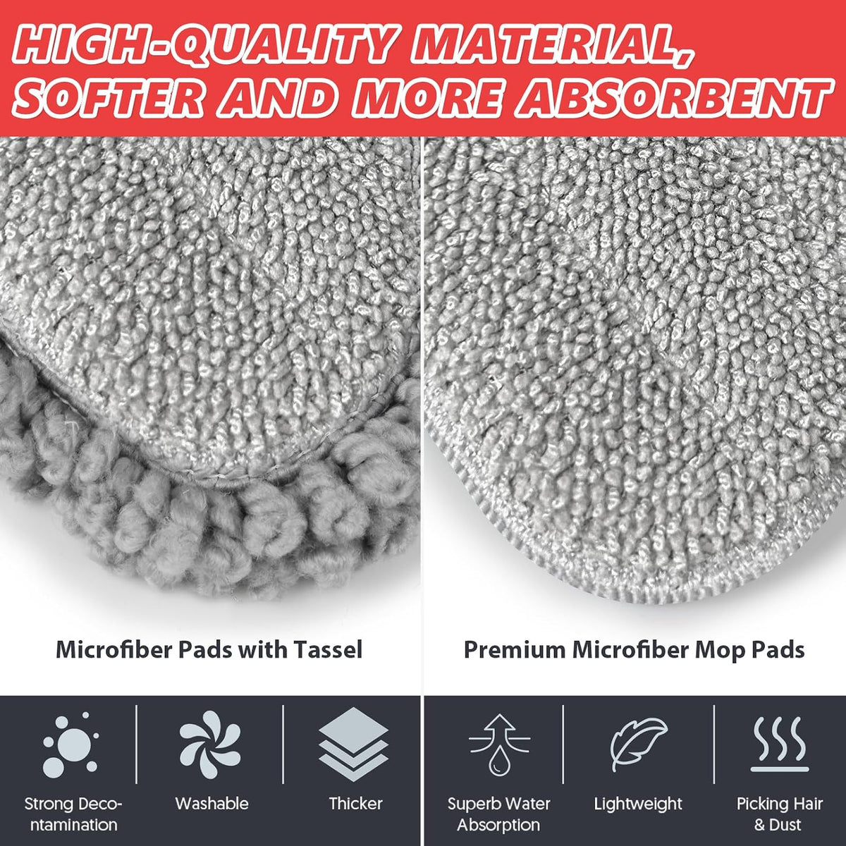 Hardwood Floor Mop & 3 Washable Pads for Cleaning Floors: Wet Dry Spray Mop