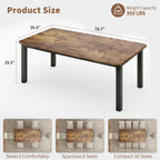 Garvee 78.7″ Dining Table for 8-10 People, Large Kitchen Table (Only Table)