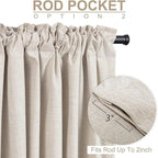 100% Blackout Shield Linen Blackout Curtains - Image 4