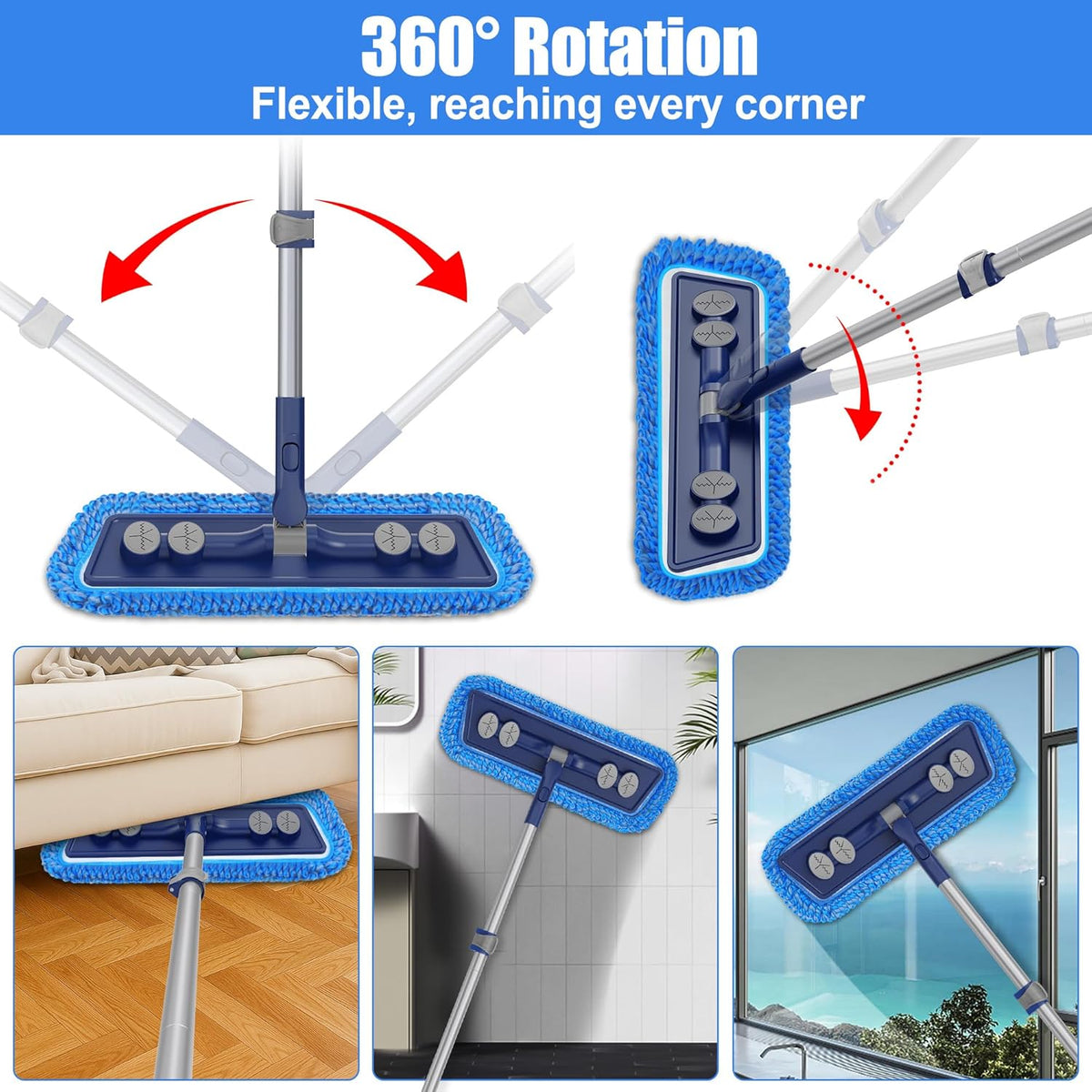 Microfiber Mops for Floor Cleaning: Dust Mop for Hardwood Floors