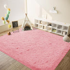 Pink Rugs for Bedroom Girls: 8x10 Fluffy Shag Soft Washable Rug Large Fuzzy - Image 5