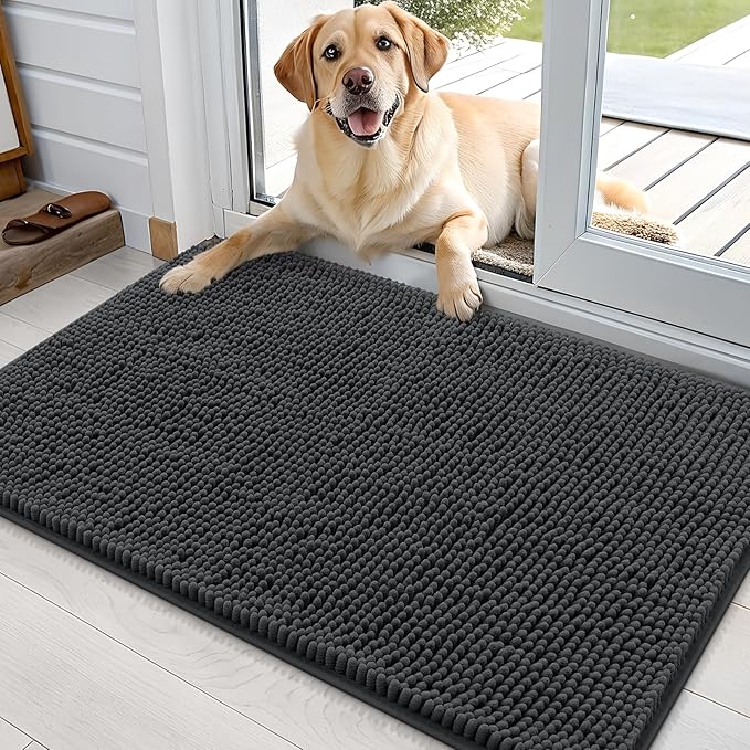 OLANLY Dog Door Mat for Muddy Paws 36x24, Absorbs Moisture and Dirt, Absorbent by OLANLY