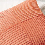MIULEE Coral Red Decorative Throw Pillow Covers 20x20 Inch - Image 2
