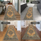 HEBE Hallway Runner Rug 2'x8' Washable Vintage Distressed Area Rugs Non Slip - Image 5