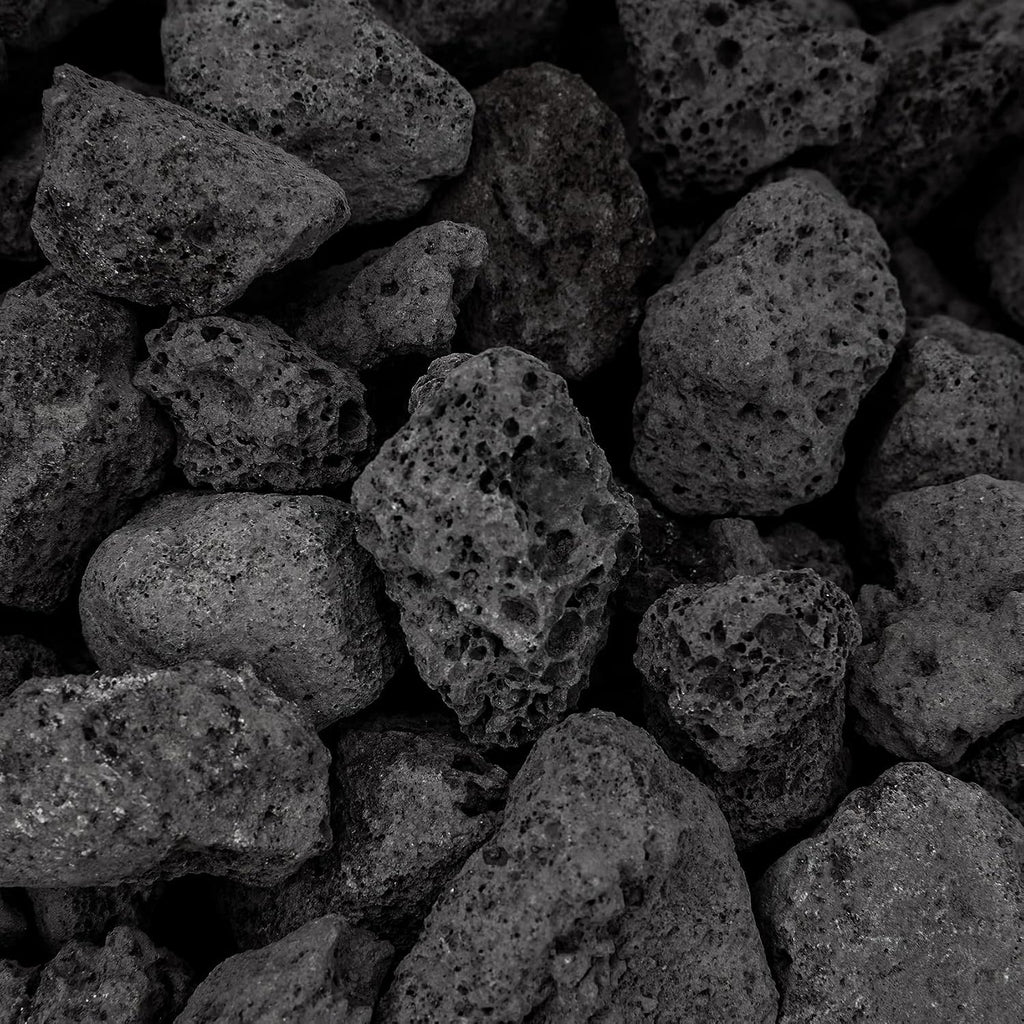 Onlyfire 10Lbs Black Lava Rock for Fire Pit/Fireplace/Gas Grill/Landscaping