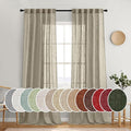 MIULEE Oatmeal Curtains 90 Inch Long 2 Panels by MIULEE