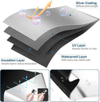 100% Blackout Curtains for Bedroom, Portable DIY Window Blinds, No Drill Window - Image 2