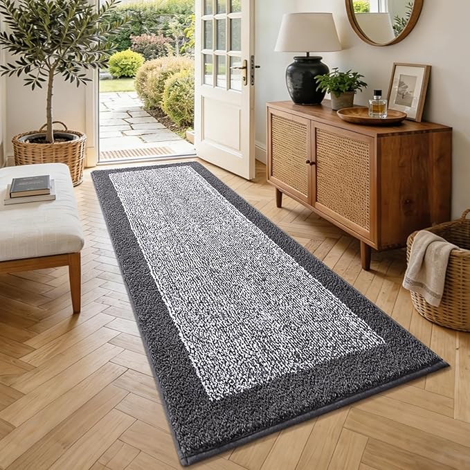 70x24 Long Bathroom Rugs Washable Non Slip, Soft Absorbent Quick Dry Mats - Image 3
