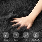 Ciicool Ultra Soft Faux Sheepskin Fur Rug Fluffy Rug - Image 3