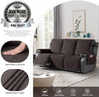 TAOCOCO 100% Waterproof Recliner Sofa Covers 3 Seater, Split Couch Covers - Image 2